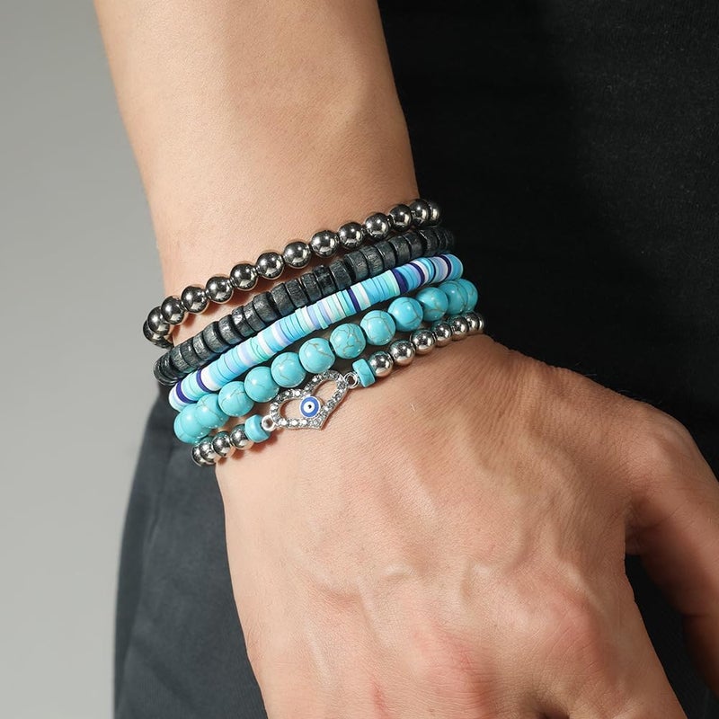 JAVMOO Gothic Bracelet Adjustable Punk Braided Leather Multilayer Grunge Set Bracelets Emo Metal Cuff Wrap Bangles Meaningful Gift - Image 5